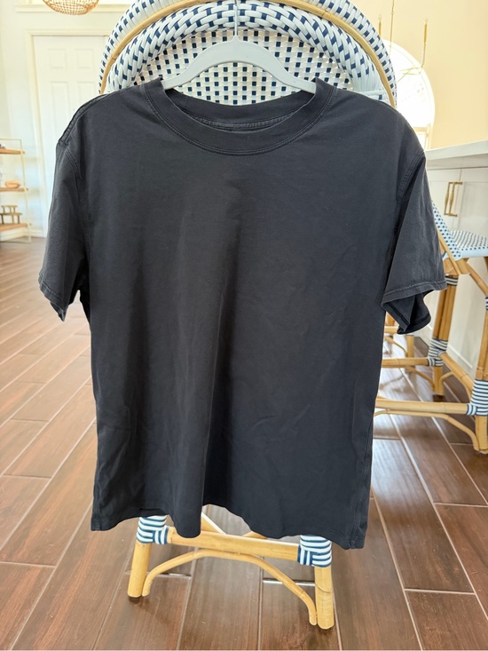 lululemon athletica Tops - Lululemon Women's Classic-Fit Cotton Blend Workout T-Shirt Black Size 10/12